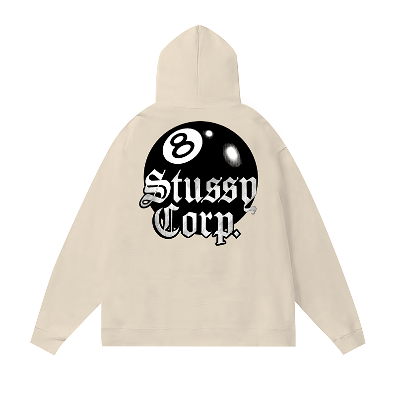 Stussy Corp 8 Ball Typography Pullover Hoodie