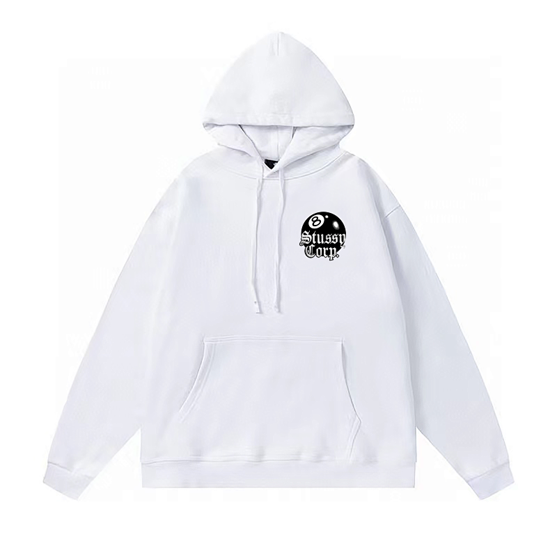 Stussy Corp 8 Ball Typography Pullover Hoodie