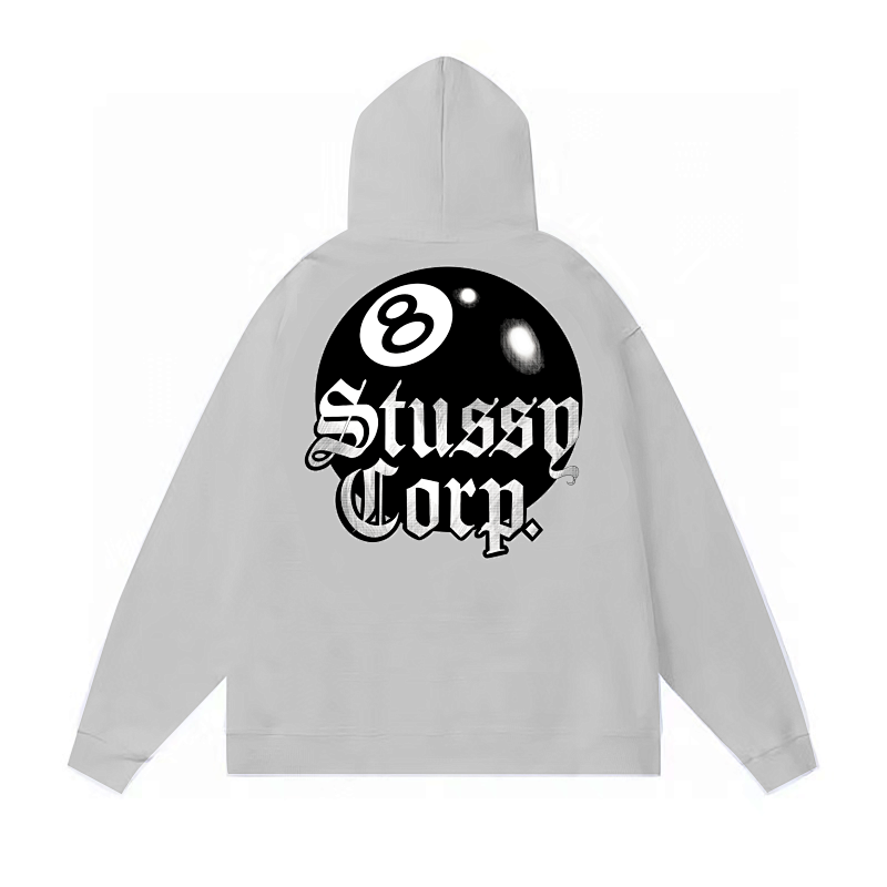Stussy Corp 8 Ball Typography Pullover Hoodie