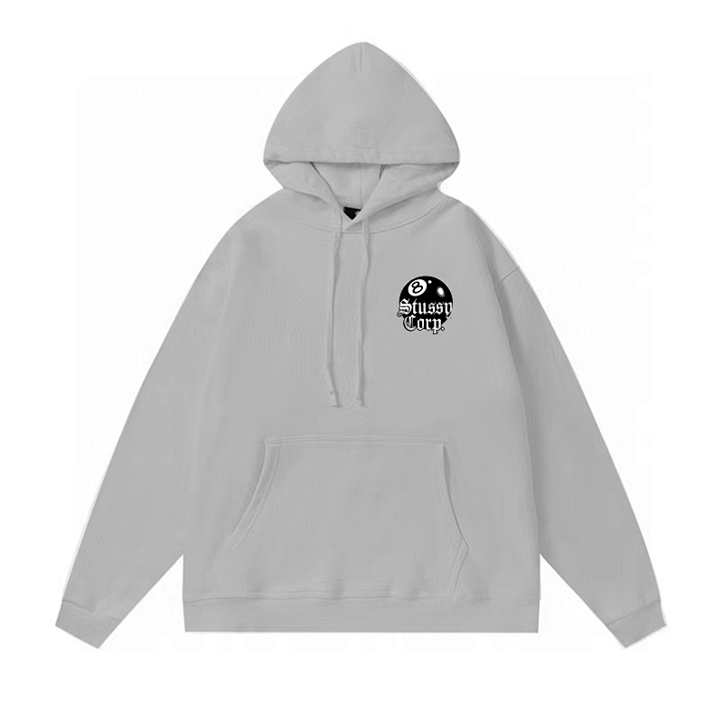 Stussy Corp 8 Ball Typography Pullover Hoodie