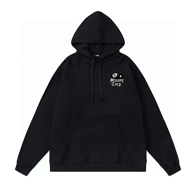 Stussy Corp 8 Ball Typography Pullover Hoodie