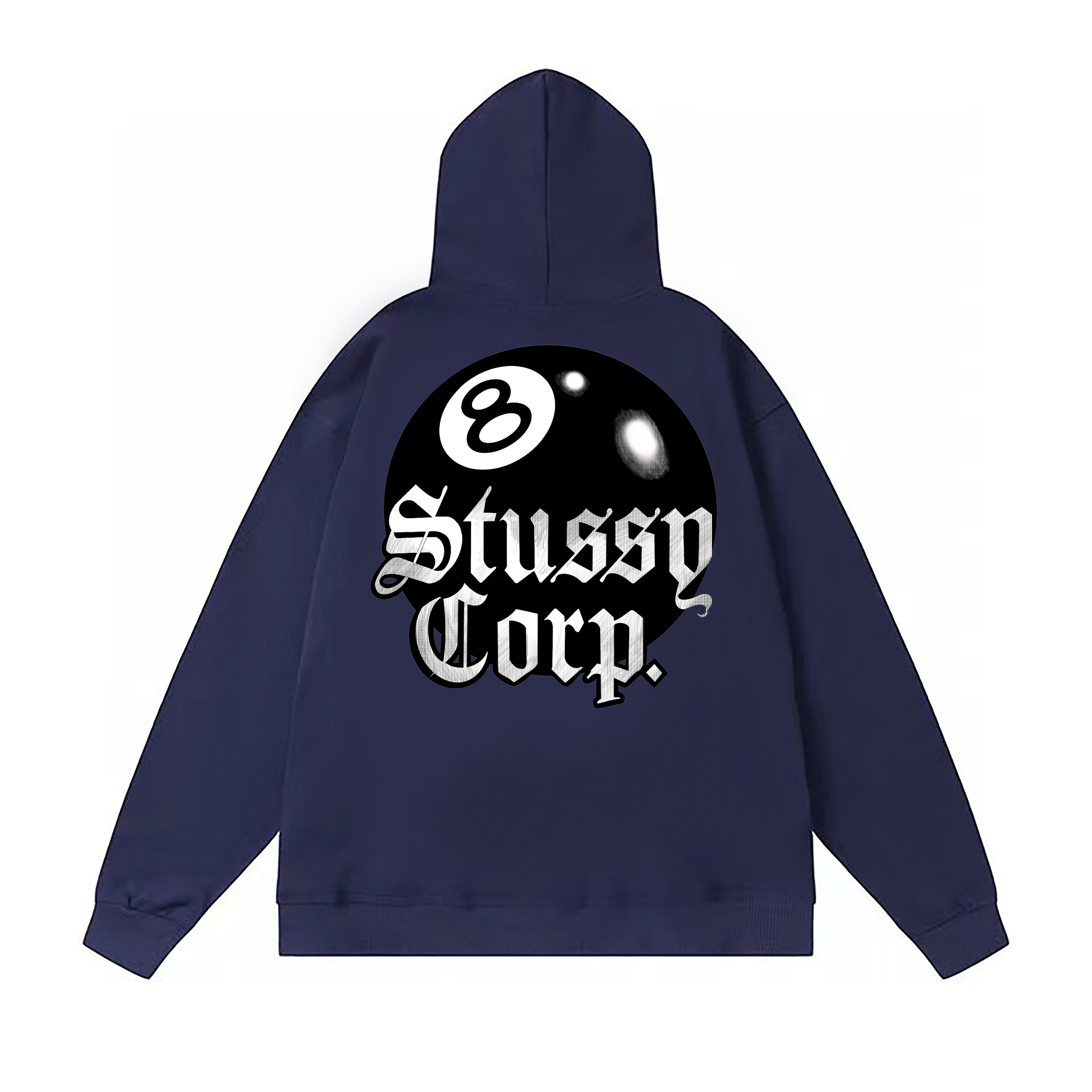 Stussy Corp 8 Ball Typography Pullover Hoodie