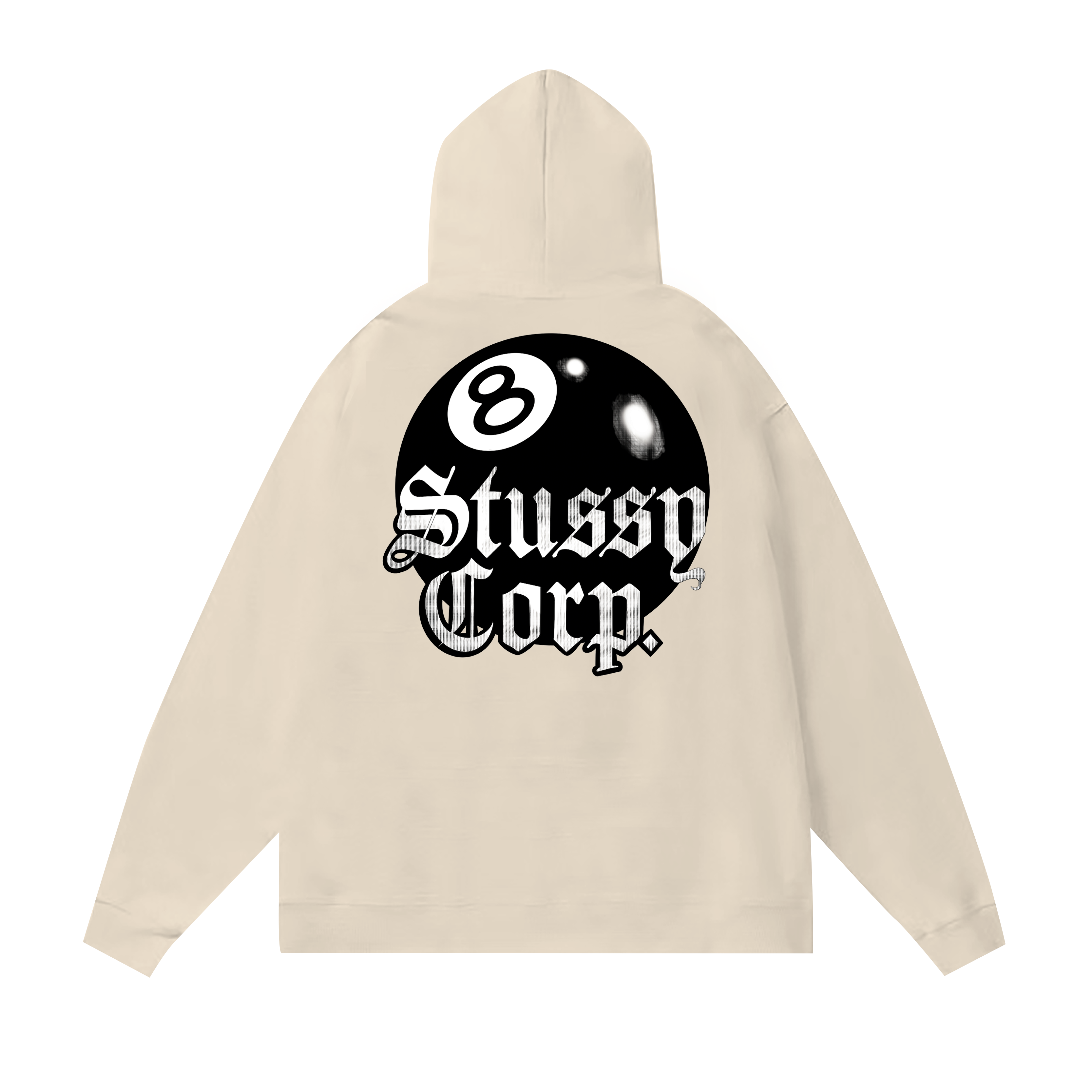 Stussy Corp 8 Ball Typography Pullover Hoodie
