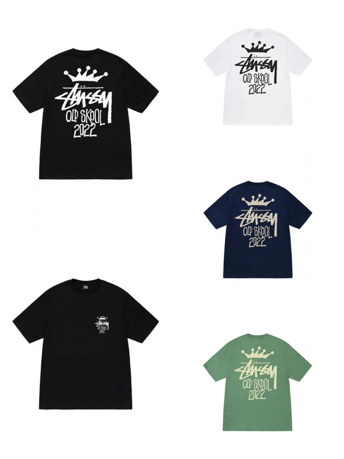 Stussy Crown Handstyle Typography T-Shirt