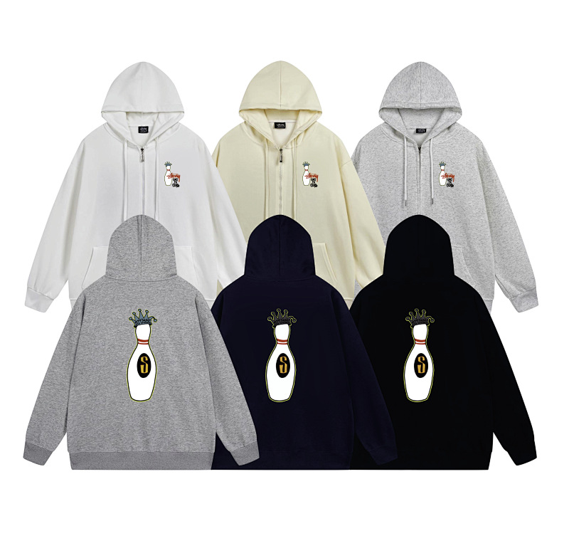 Stussy Crowned Bottle Icon Full-Zip Hoodie