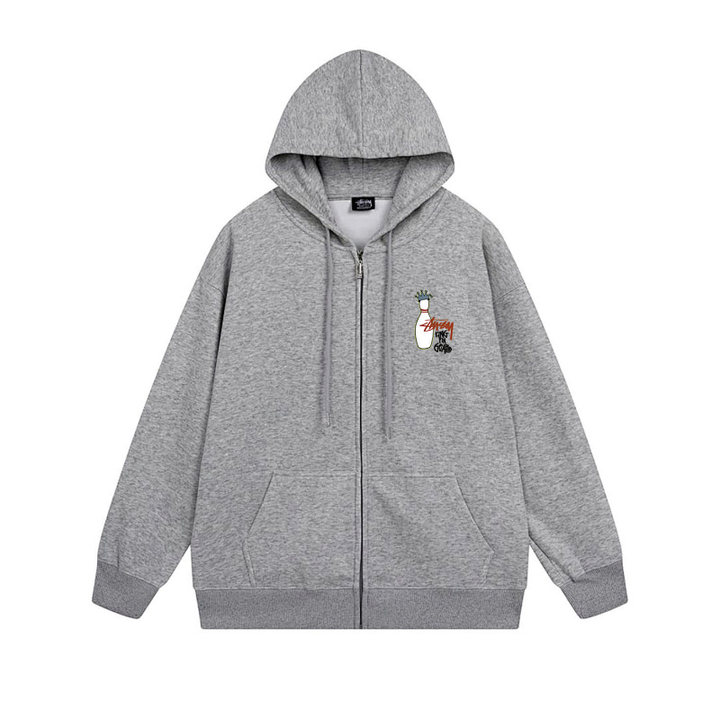 Stussy Crowned Bottle Icon Full-Zip Hoodie