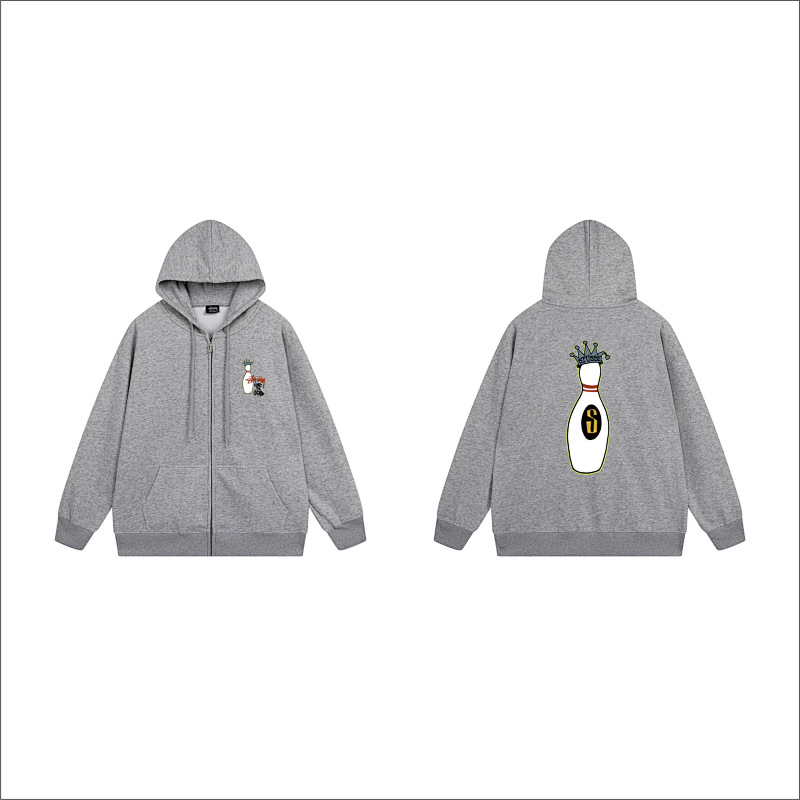 Stussy Crowned Bottle Icon Full-Zip Hoodie