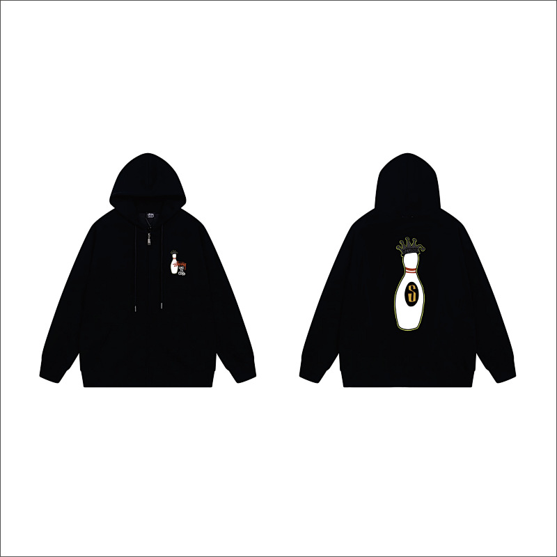 Stussy Crowned Bottle Icon Full-Zip Hoodie
