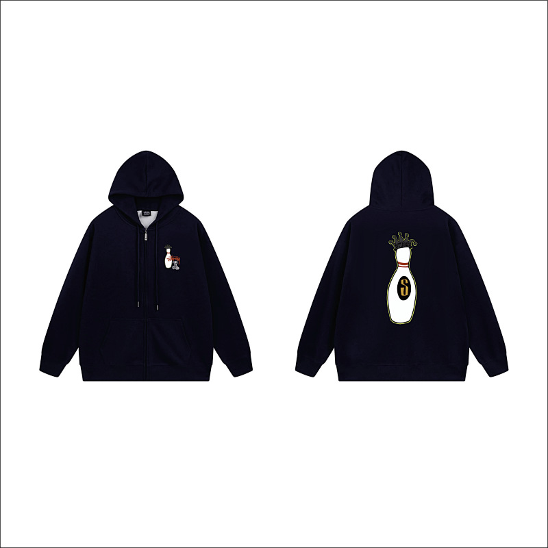 Stussy Crowned Bottle Icon Full-Zip Hoodie