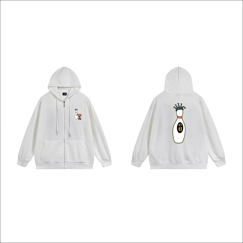 Stussy Crowned Bottle Icon Full-Zip Hoodie