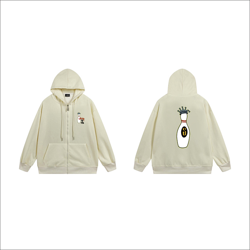 Stussy Crowned Bottle Icon Full-Zip Hoodie