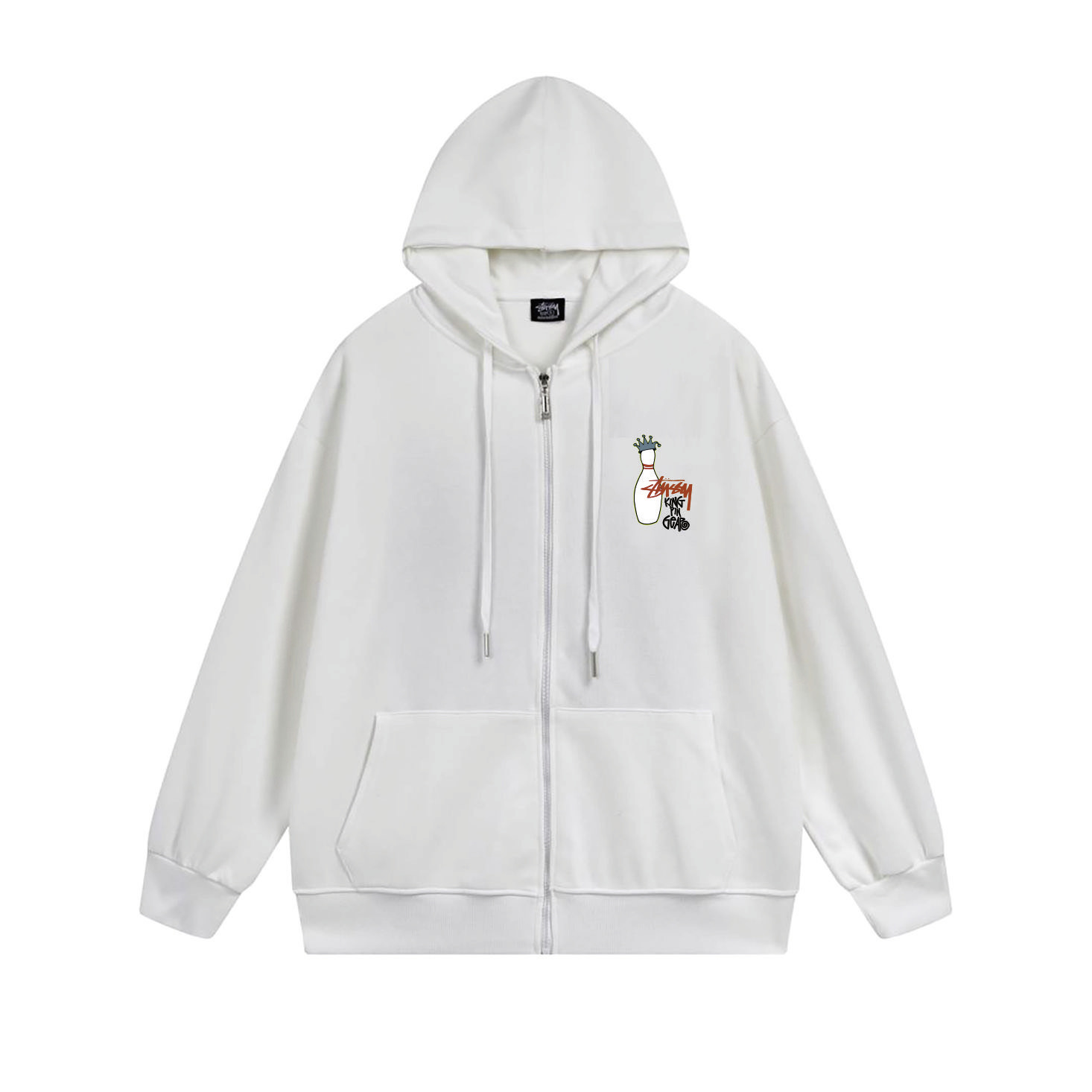 Stussy Crowned Bottle Icon Full-Zip Hoodie