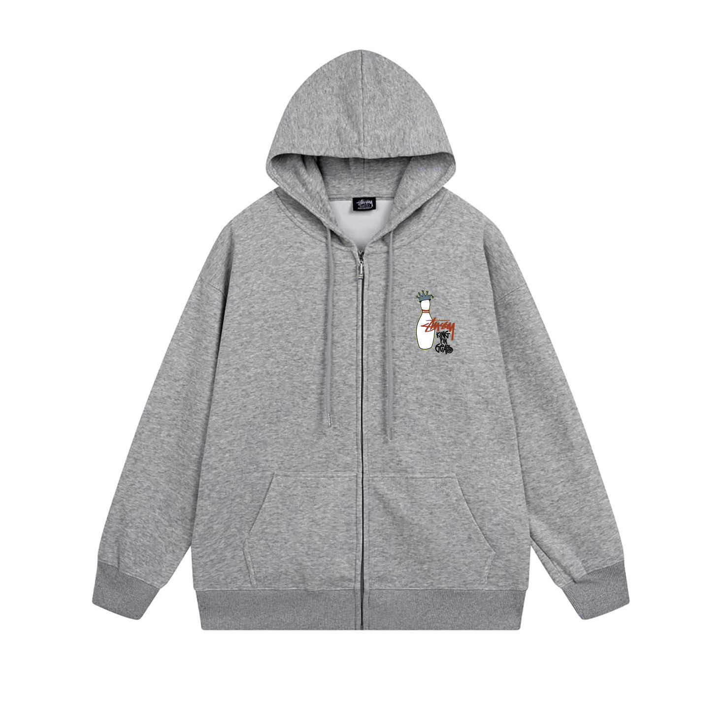 Stussy Crowned Bottle Icon Full-Zip Hoodie