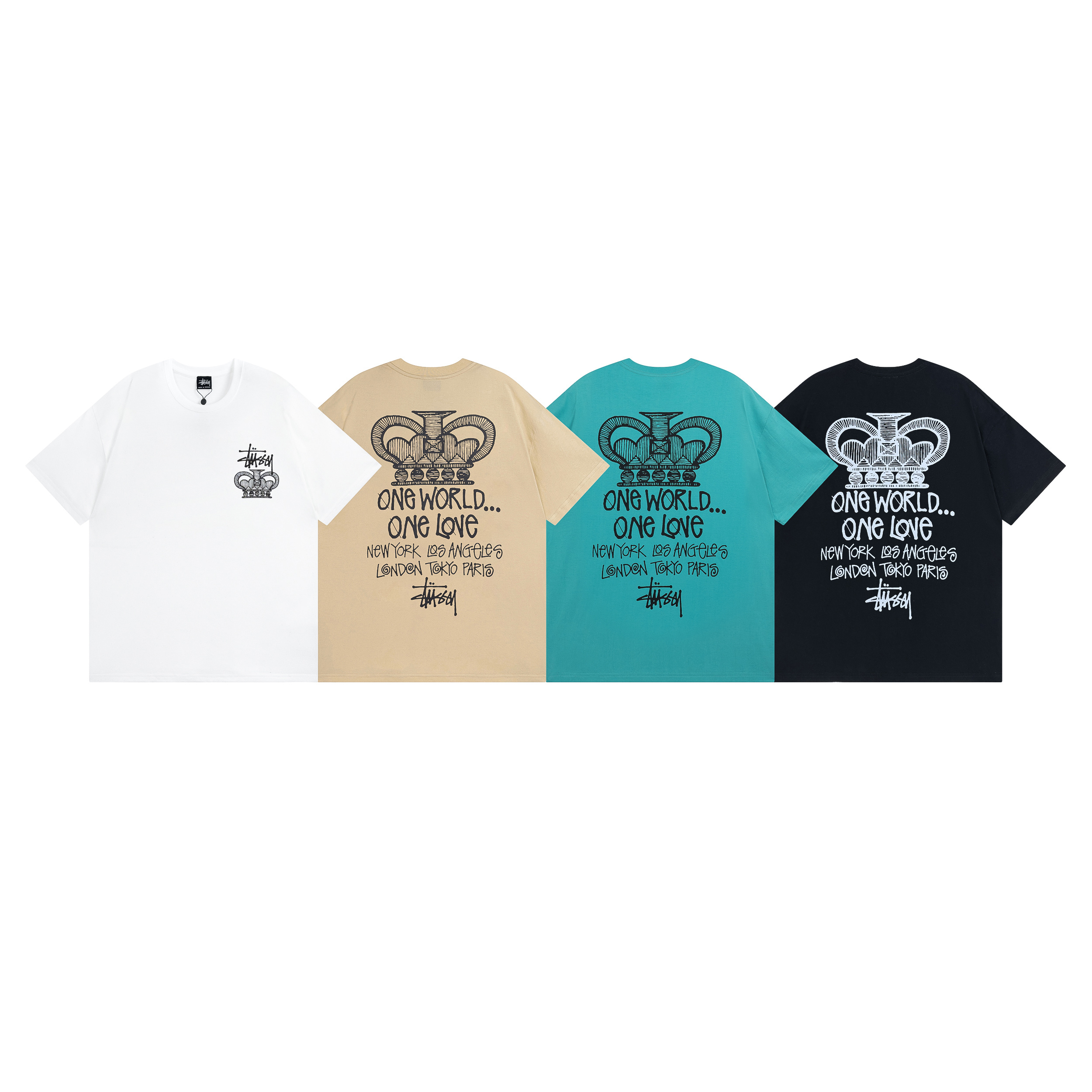 Stussy Crowned City Typography T-Shirt