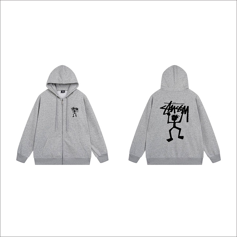 Stussy Dancing Skeleton Full-Zip Hoodie
