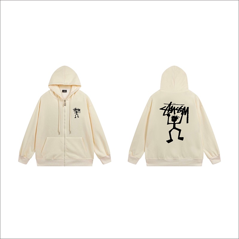 Stussy Dancing Skeleton Full-Zip Hoodie