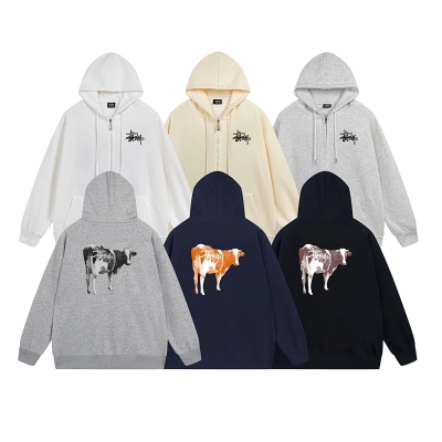 Stussy Dripping Cow Graphic Full-Zip Hoodie 01