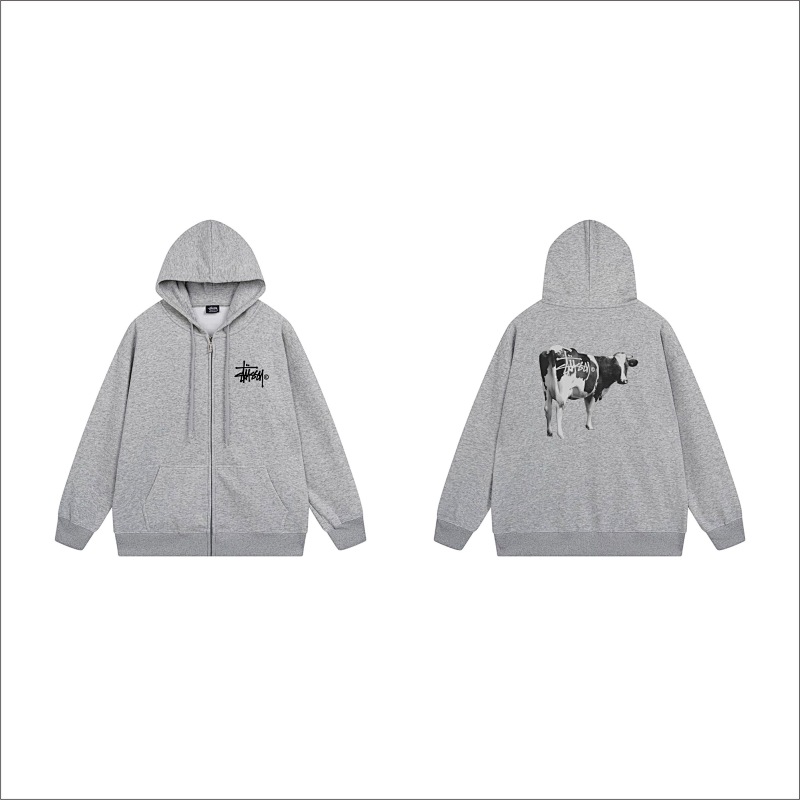 Stussy Dripping Cow Graphic Full-Zip Hoodie