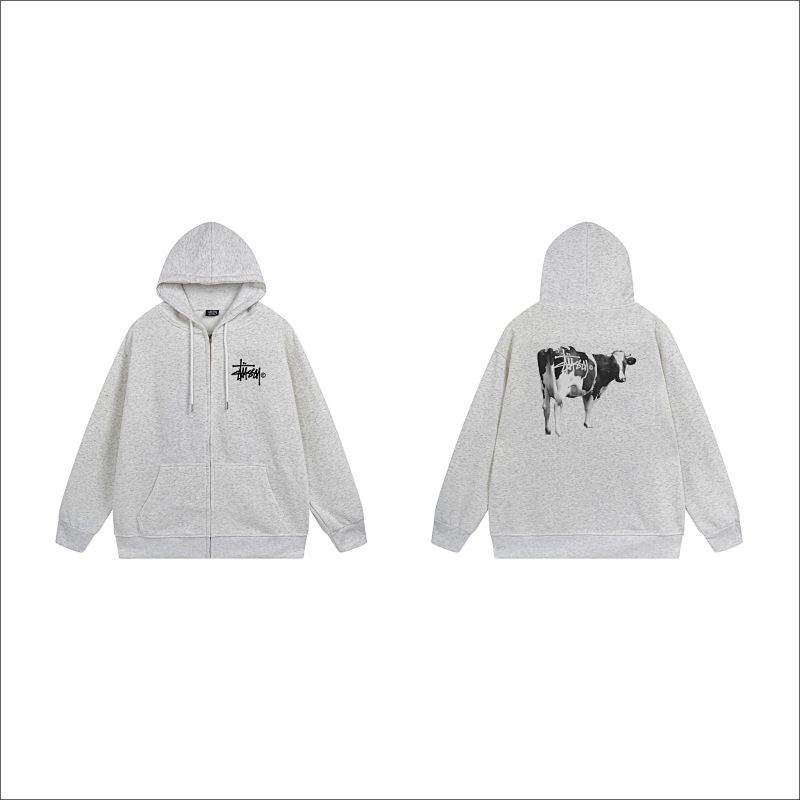 Stussy Dripping Cow Graphic Full-Zip Hoodie