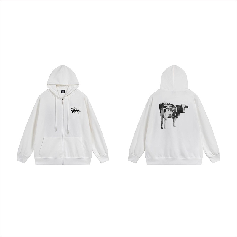 Stussy Dripping Cow Graphic Full-Zip Hoodie
