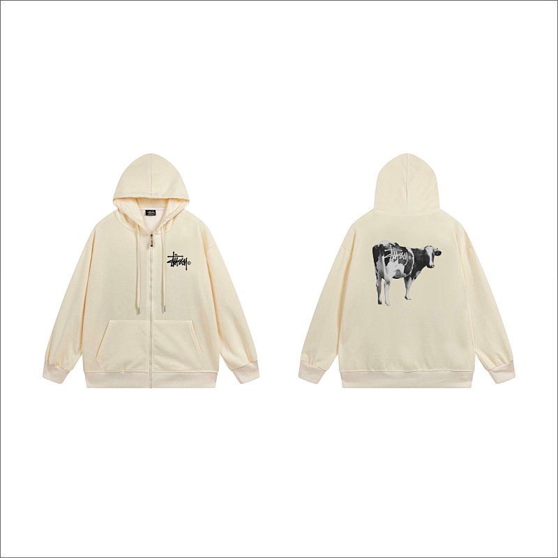Stussy Dripping Cow Graphic Full-Zip Hoodie