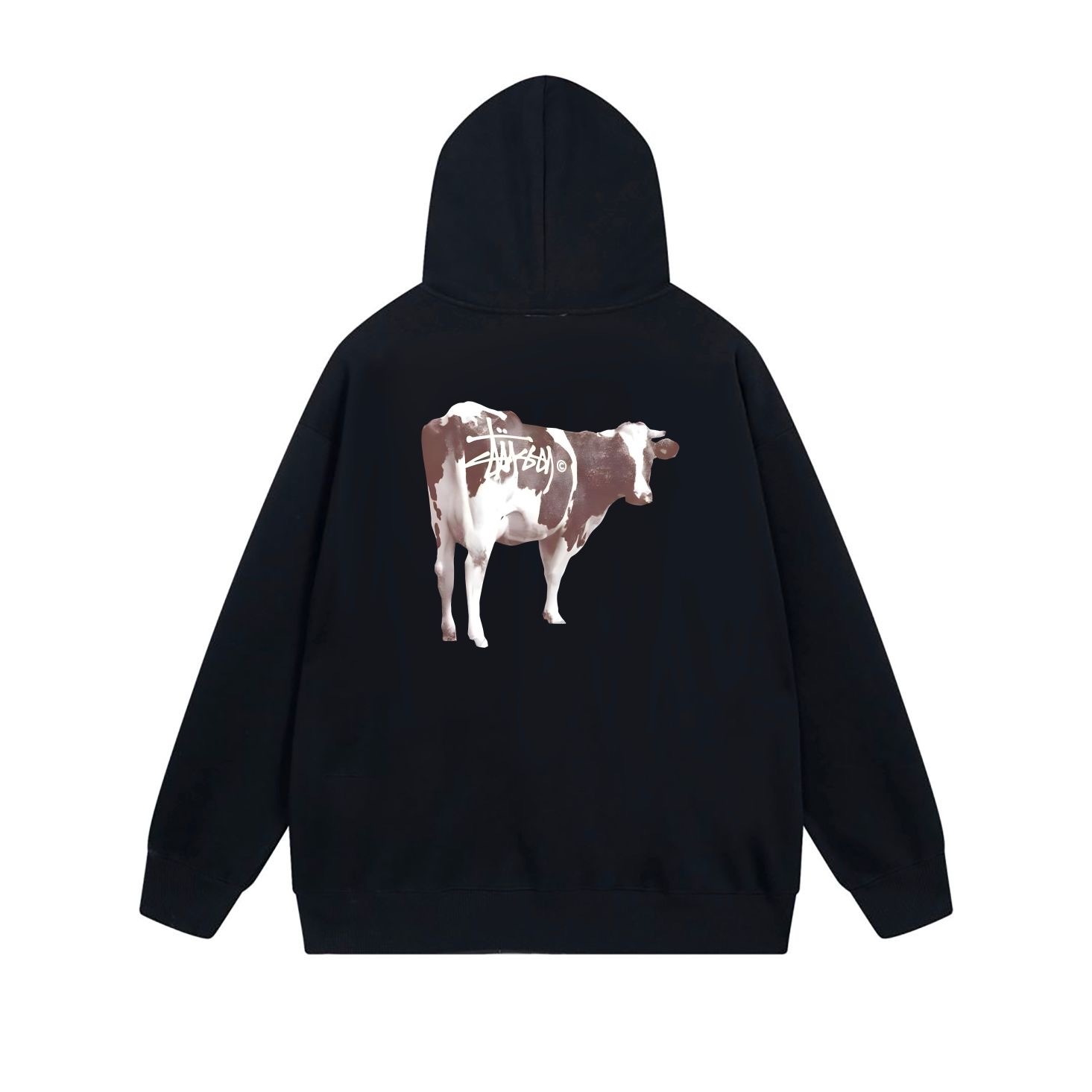 Stussy Dripping Cow Graphic Full-Zip Hoodie