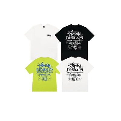 Stussy Editorial Headline Typography T-Shirt 01
