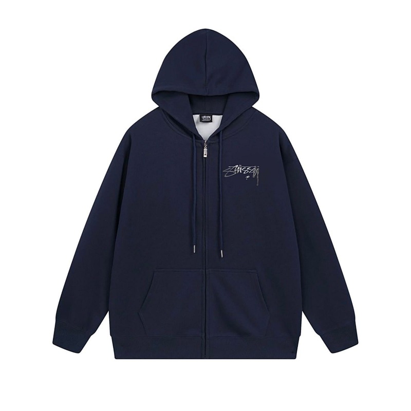 Stussy Fine-Line Handstyle Script Full-Zip Hoodie