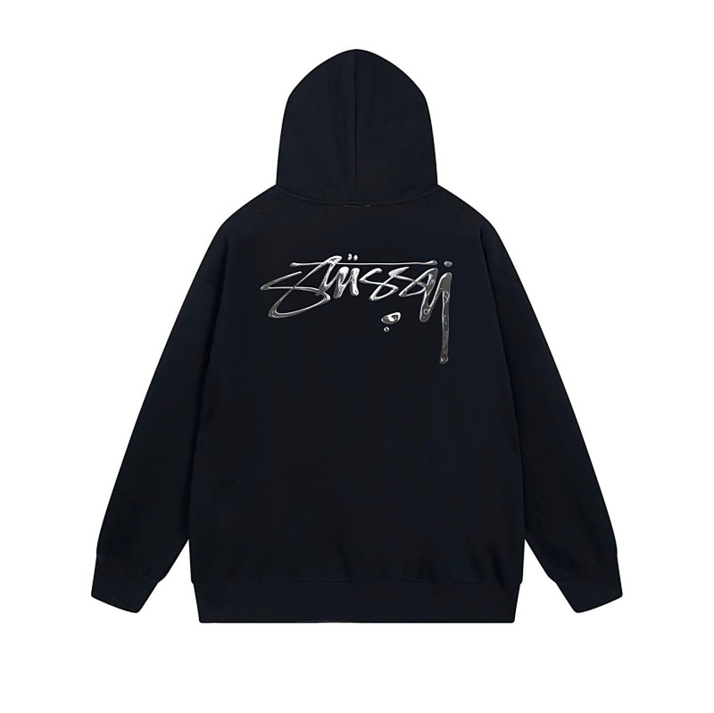 Stussy Fine-Line Handstyle Script Full-Zip Hoodie