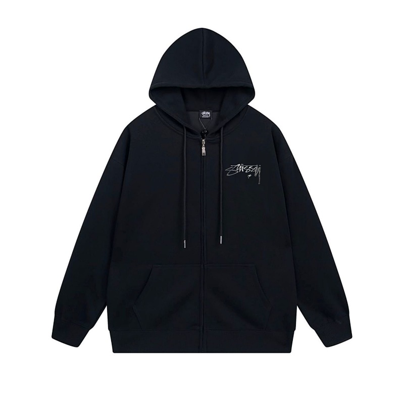 Stussy Fine-Line Handstyle Script Full-Zip Hoodie