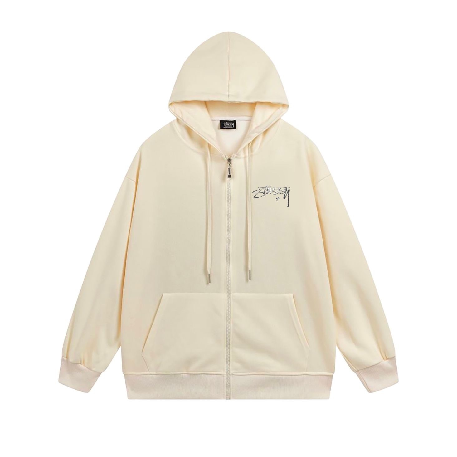 Stussy Fine-Line Handstyle Script Full-Zip Hoodie