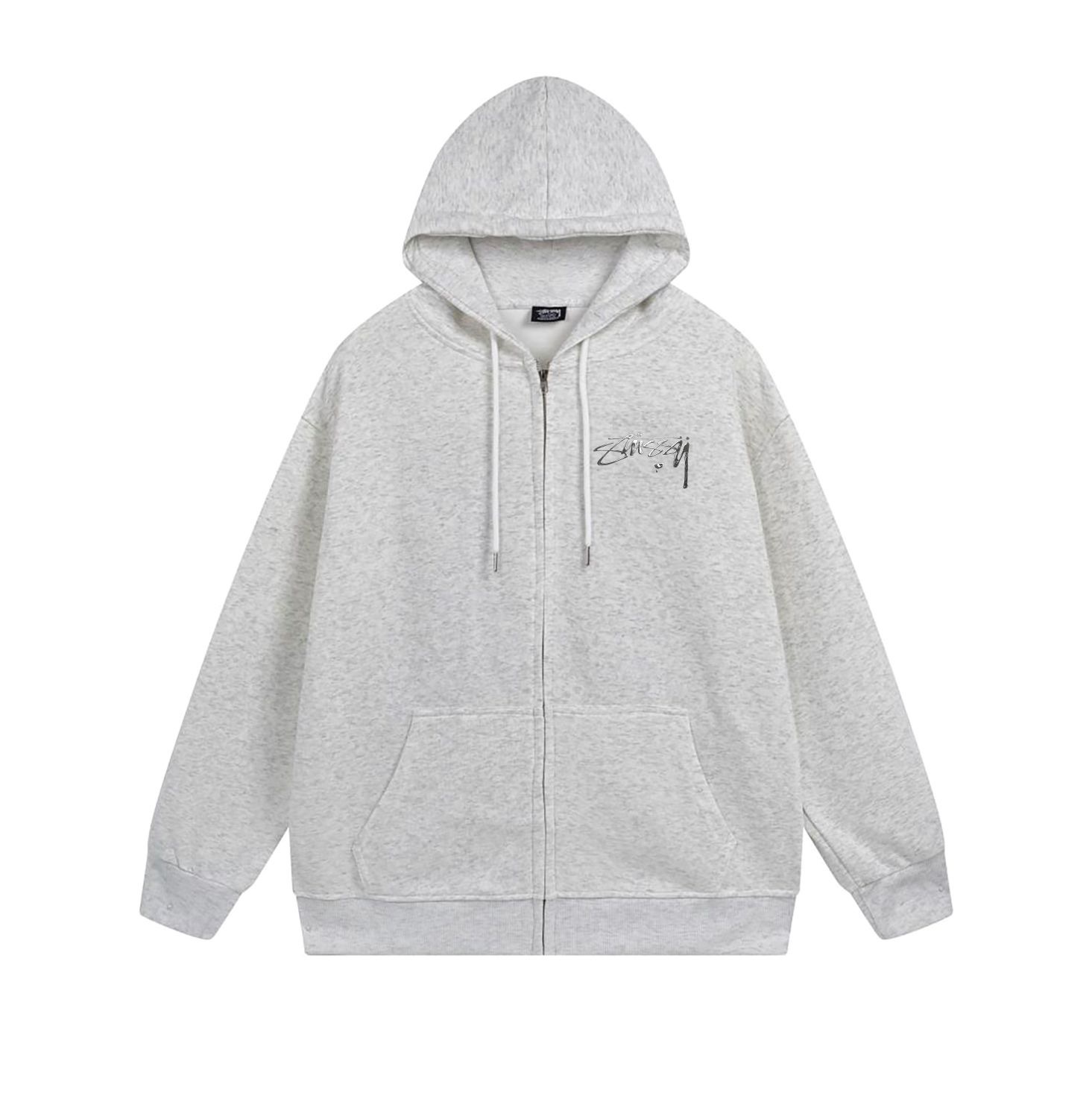 Stussy Fine-Line Handstyle Script Full-Zip Hoodie