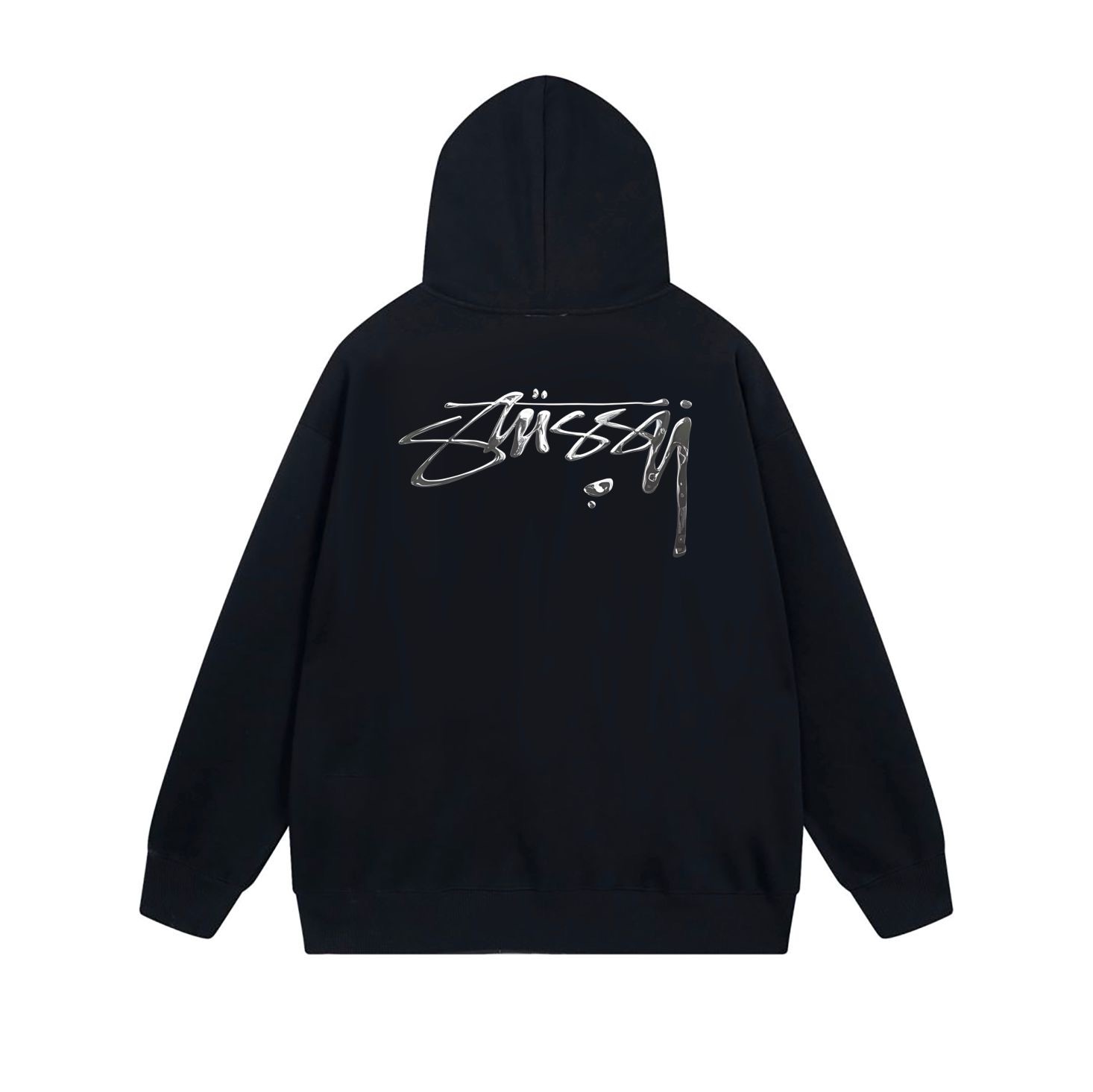 Stussy Fine-Line Handstyle Script Full-Zip Hoodie