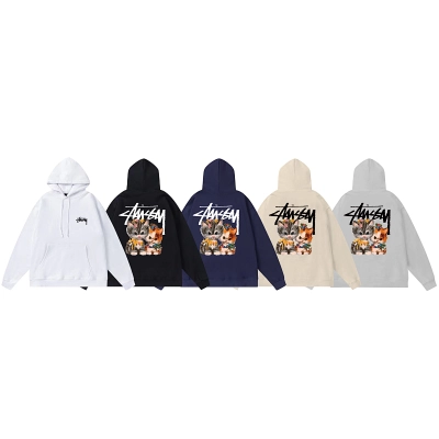 Stussy Flame Dice Collage Pullover Hoodie 01