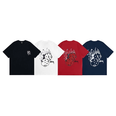 Stussy Flaming Billiard Skull T-Shirt 01