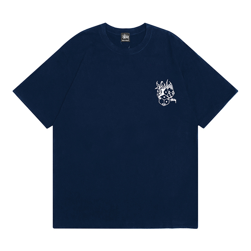 Stussy Flaming Billiard Skull T-Shirt