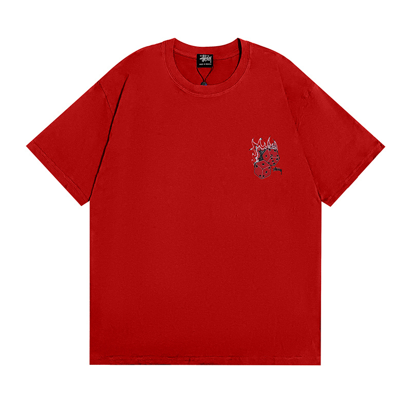 Stussy Flaming Billiard Skull T-Shirt