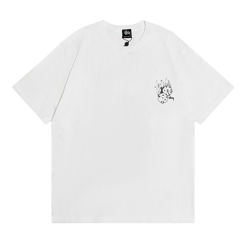Stussy Flaming Billiard Skull T-Shirt