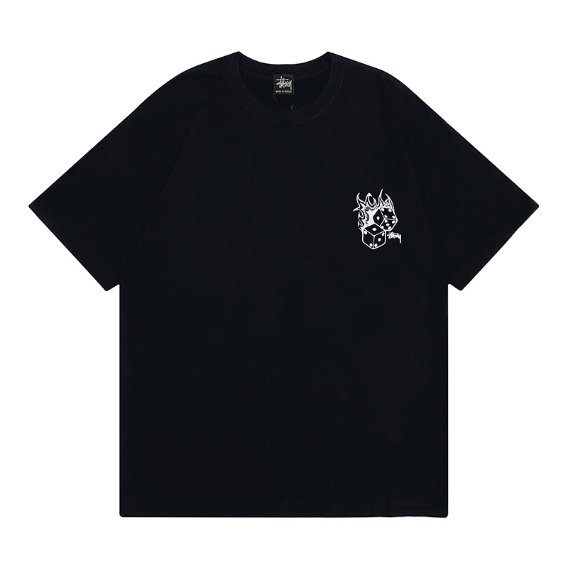 Stussy Flaming Billiard Skull T-Shirt