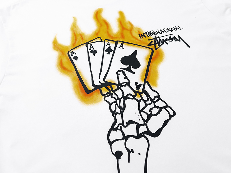 Stussy Flaming Hand Emblem T-Shirt
