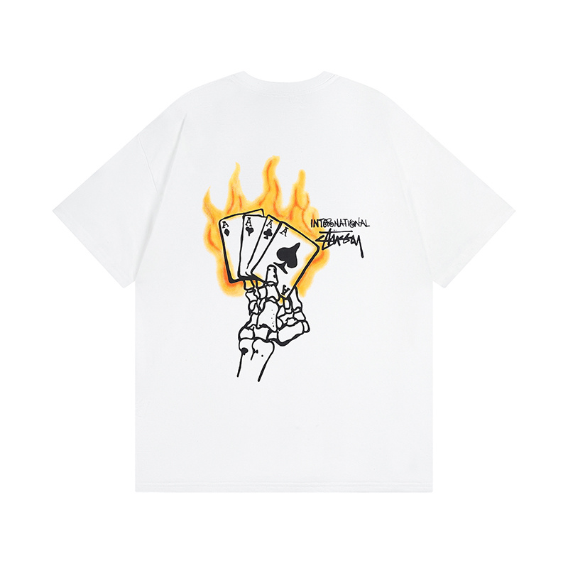 Stussy Flaming Hand Emblem T-Shirt