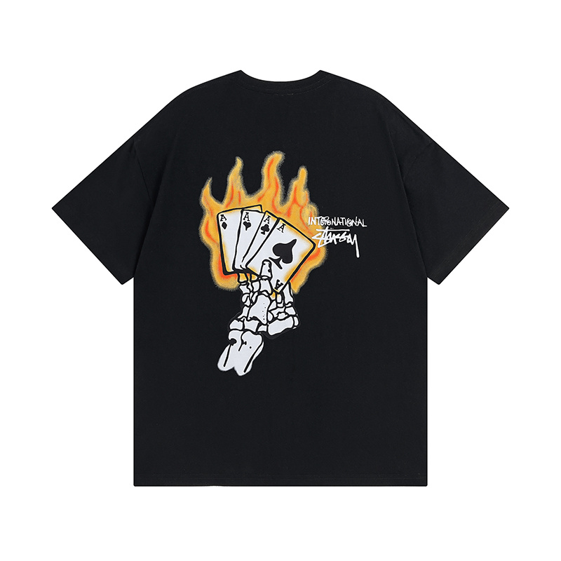 Stussy Flaming Hand Emblem T-Shirt