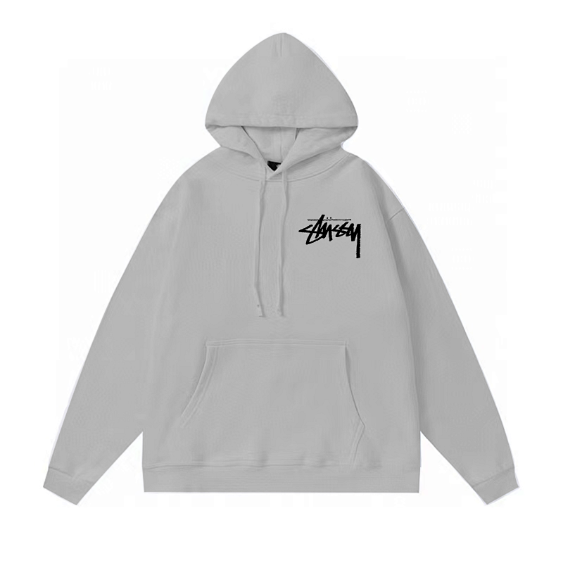 Stussy Flaming Skeleton Hand Pullover Hoodie