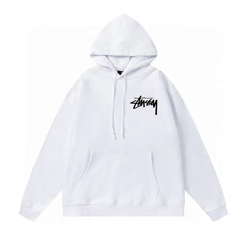 Stussy Flaming Skeleton Hand Pullover Hoodie