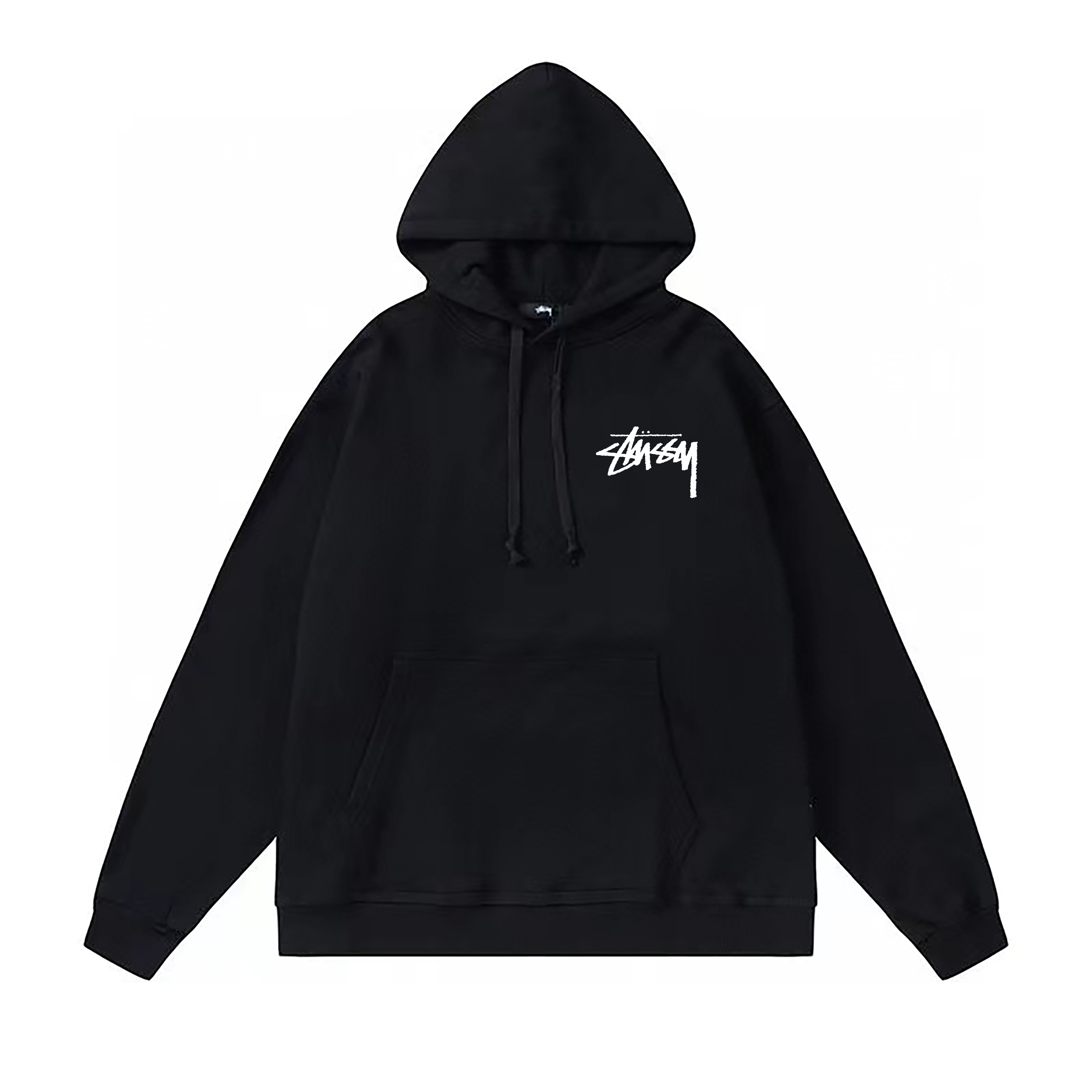 Stussy Flaming Skeleton Hand Pullover Hoodie