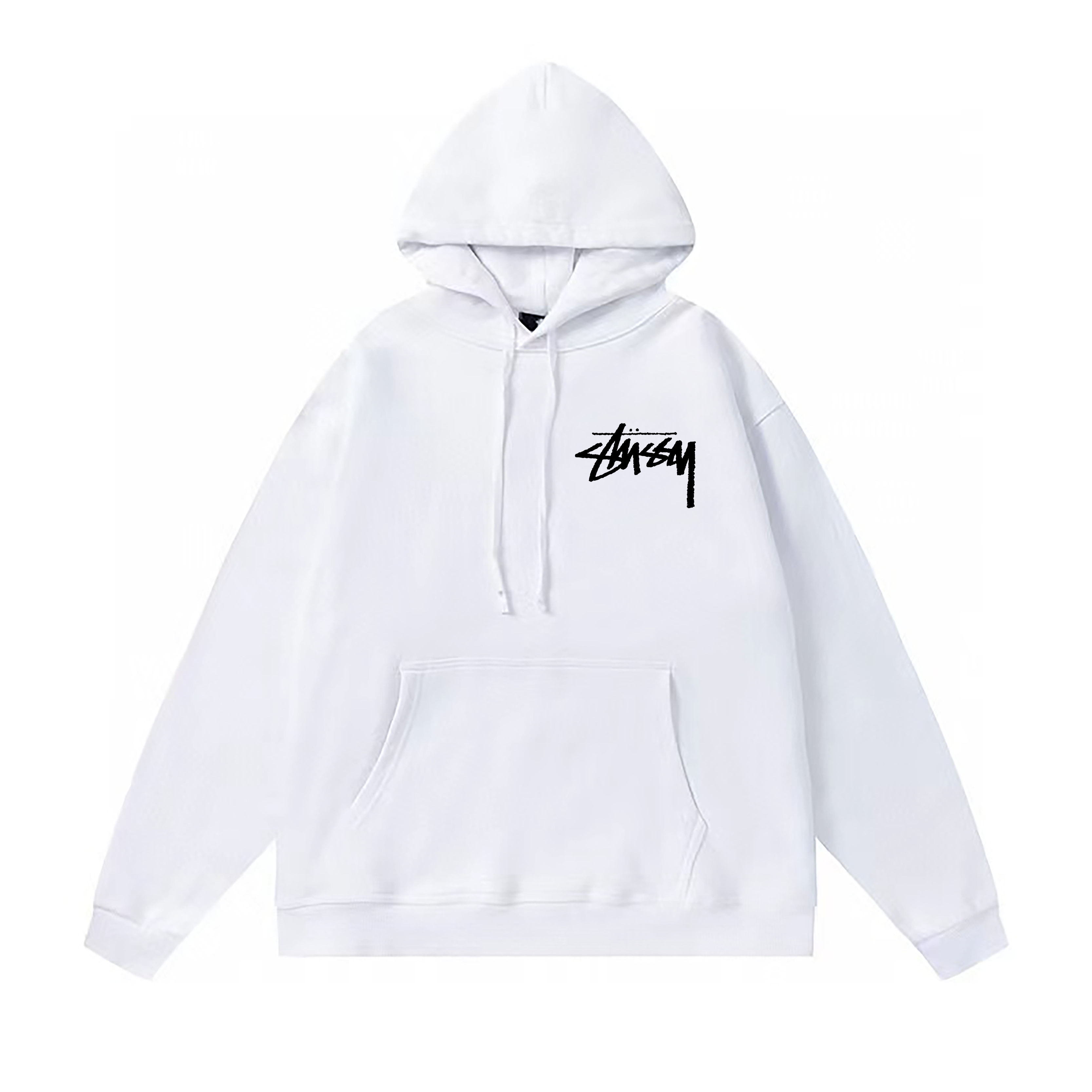 Stussy Flaming Skeleton Hand Pullover Hoodie