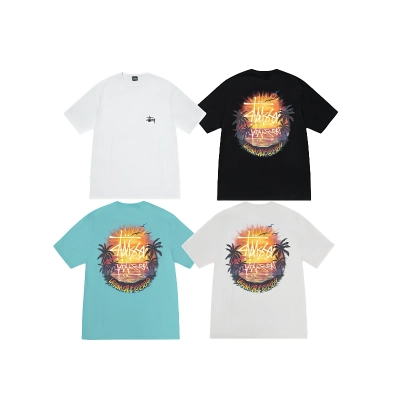 Stussy Flaming Sun Globe T-Shirt 01