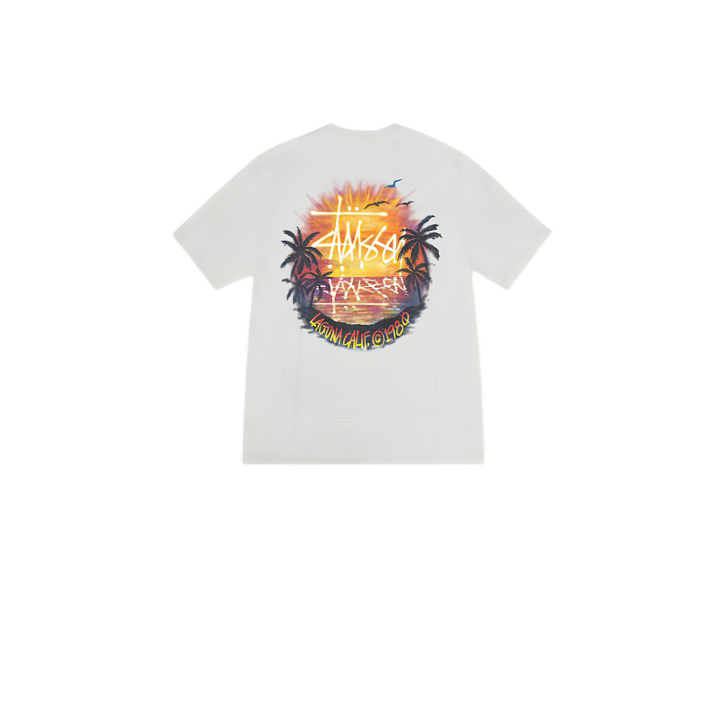 Stussy Flaming Sun Globe T-Shirt