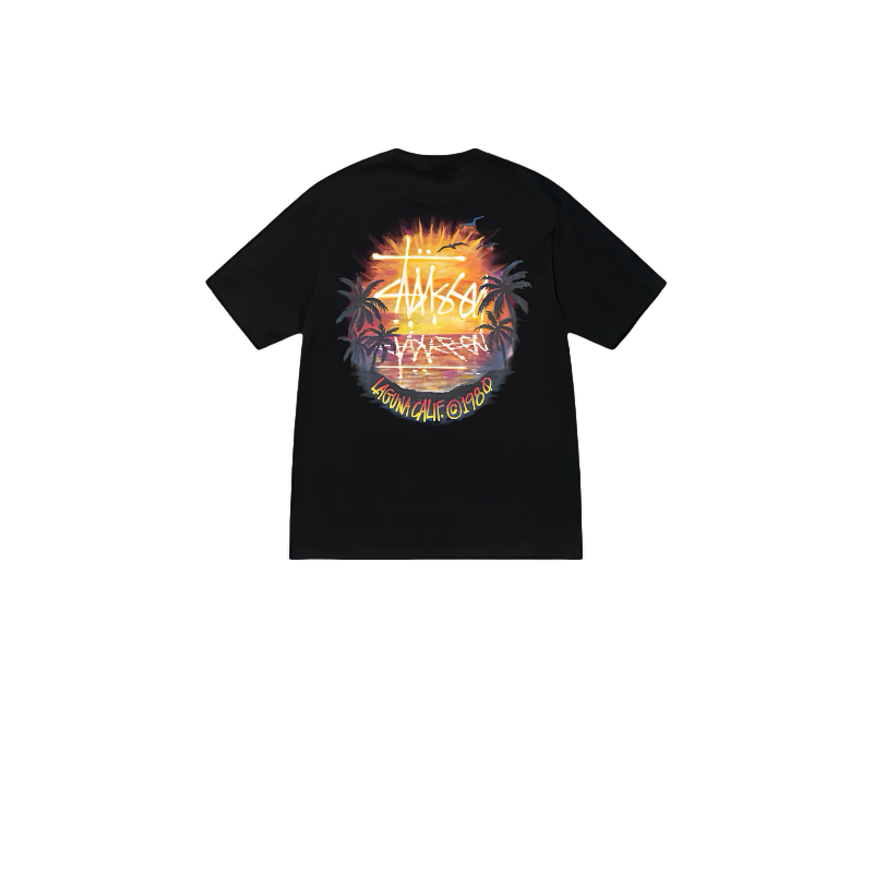 Stussy Flaming Sun Globe T-Shirt