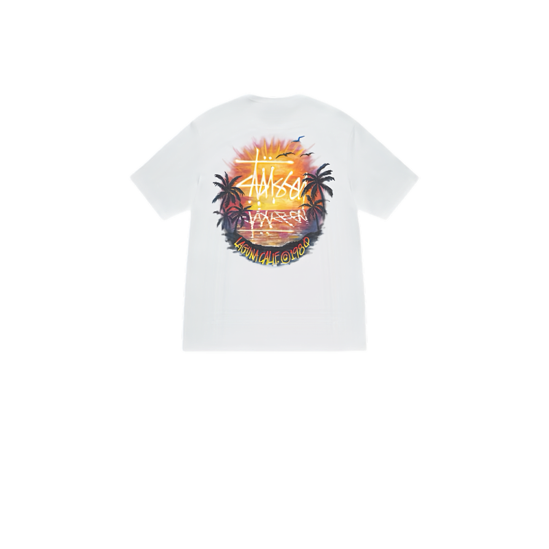 Stussy Flaming Sun Globe T-Shirt